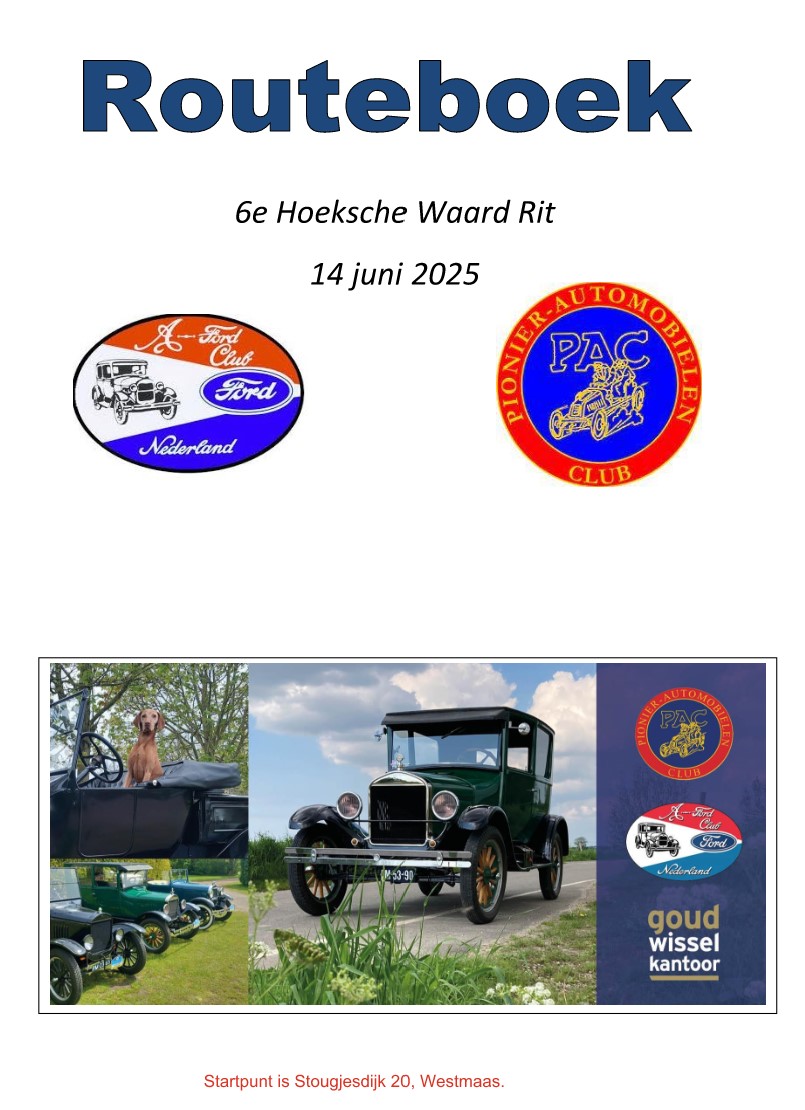 2025 Routeboek Hoeksche Waard rit